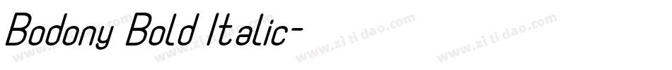 Bodony Bold Italic字体转换
